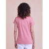 Generic Women's Casual Cotton Printed Half Sleeve Round Neck T-Shirt (Pink)