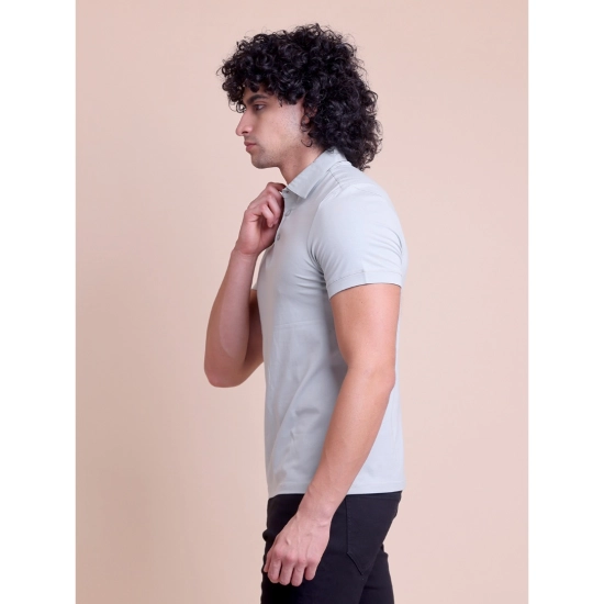 Generic Men's Casual Cotton Solid Half Sleeve Polo Neck T-Shirt (Grey) Generic Men's Casual Cotton Solid Half Sleeve Polo Neck T-Shirt (Grey)