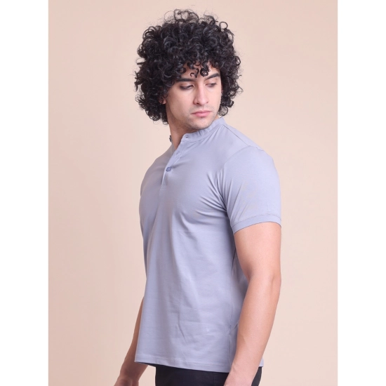 Generic Men's Casual Cotton Solid Half Sleeve Mandarin Collar T-Shirt (Teegrey) Generic Men's Casual Cotton Solid Half Sleeve Mandarin Collar T-Shirt (Teegrey)