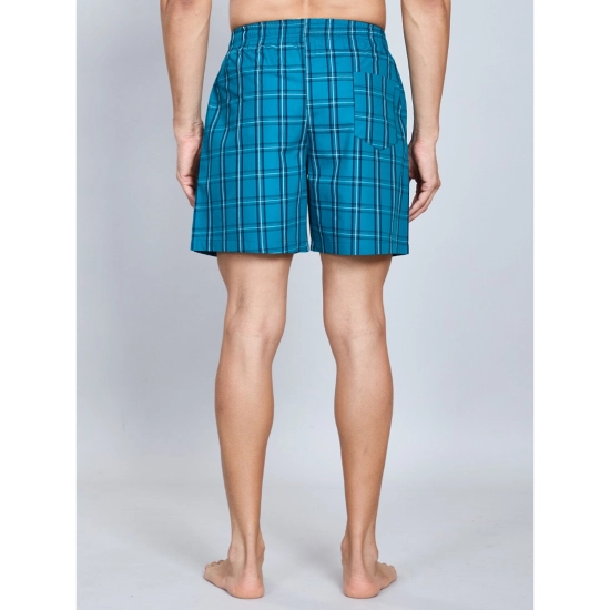 Generic Men's Casual Cotton Checkred Above Knee Boxer Shorts (Green) Generic Men's Casual Cotton Checkred Above Knee Boxer Shorts (Green)