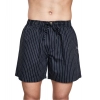 Generic Men's Casual Cotton Checkred Above Knee Boxer Shorts (Black)