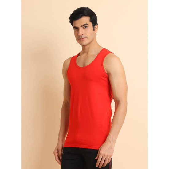 Generic Men's Casual Cotton Solid Round Neck Sleeveless Vest (Red) Generic Men's Casual Cotton Solid Round Neck Sleeveless Vest (Red)