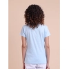 Generic Women's Casual Cotton Printed Half Sleeve Round Neck T-Shirt (Skyblue)