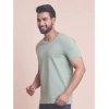 Generic Men's Casual Cotton Solid Half Sleeve V Neck T-Shirt (Newsage)