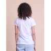 Generic Women's Casual Cotton Printed Half Sleeve Round Neck T-Shirt (White)