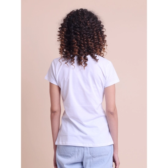 Generic Women's Casual Cotton Printed Half Sleeve Round Neck T-Shirt (White) Generic Women's Casual Cotton Printed Half Sleeve Round Neck T-Shirt (White)