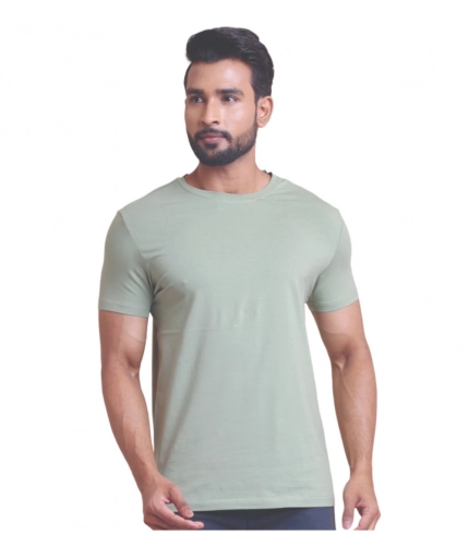 Generic Men's Casual Cotton Solid Half Sleeve Round Neck T-Shirt (Newsage)