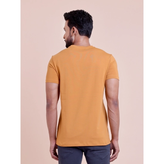 Generic Men's Casual Cotton Solid Half Sleeve Round Neck T-Shirt (Brown) Generic Men's Casual Cotton Solid Half Sleeve Round Neck T-Shirt (Brown)
