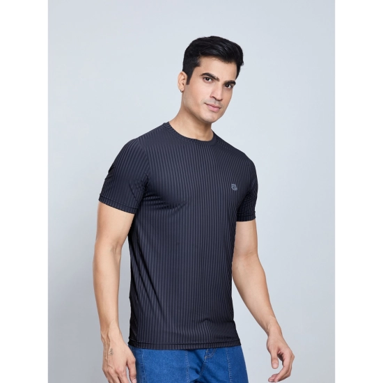 Generic Men's Casual Nylon Solid Half Sleeve Round Neck T-Shirt (Black) Generic Men's Casual Nylon Solid Half Sleeve Round Neck T-Shirt (Black)