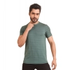 Generic Men's Casual Nylon Solid Half Sleeve Round Neck T-Shirt (Green)