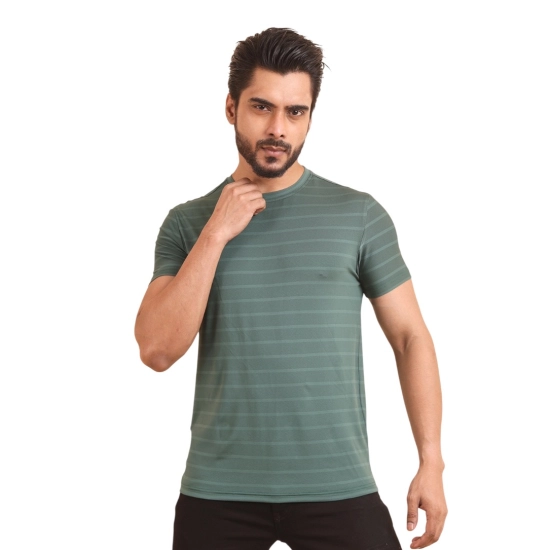 Generic Men's Casual Nylon Solid Half Sleeve Round Neck T-Shirt (Green) Generic Men's Casual Nylon Solid Half Sleeve Round Neck T-Shirt (Green)
