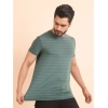 Generic Men's Casual Nylon Solid Half Sleeve Round Neck T-Shirt (Green)