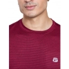 Generic Men's Casual Nylon Solid Half Sleeve Round Neck T-Shirt (Wine)
