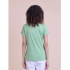 Generic Women's Casual Cotton Printed Half Sleeve Round Neck T-Shirt (Pista)