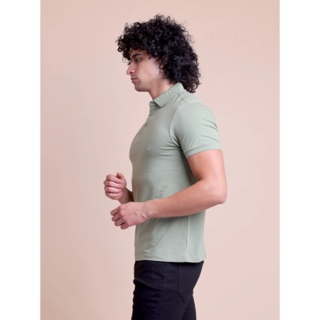 Generic Men's Casual Cotton Solid Half Sleeve Polo Neck T-Shirt (Newsage)