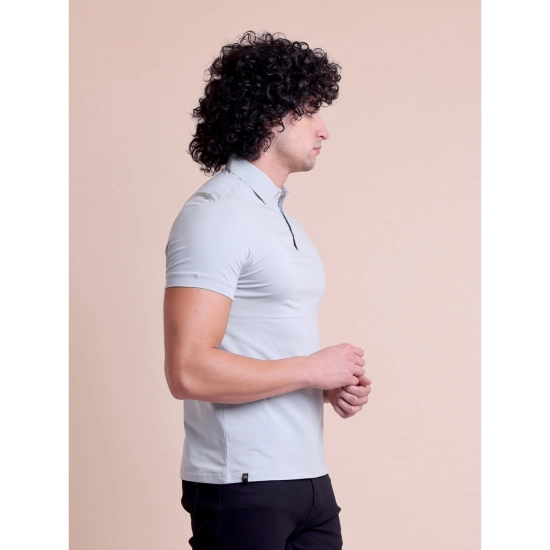 Generic Men's Casual Cotton Solid Half Sleeve Polo Neck T-Shirt (Grey) Generic Men's Casual Cotton Solid Half Sleeve Polo Neck T-Shirt (Grey)