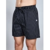 Generic Men's Casual Cotton Checkred Above Knee Boxer Shorts (Black)
