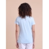 Generic Women's Casual Cotton Printed Half Sleeve Round Neck T-Shirt (Skyblue)