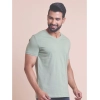 Generic Men's Casual Cotton Solid Half Sleeve V Neck T-Shirt (Newsage)
