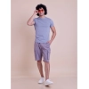 Generic Men's Casual Cotton Solid Half Sleeve Round Neck T-Shirt (Purple)