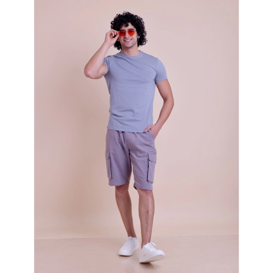 Generic Men's Casual Cotton Solid Half Sleeve Round Neck T-Shirt (Purple) Generic Men's Casual Cotton Solid Half Sleeve Round Neck T-Shirt (Purple)