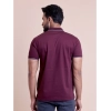 Generic Men's Casual Cotton Solid Half Sleeve Polo Neck T-Shirt (Wine)