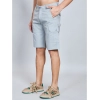 Generic Men's Casual Cotton Solid Knee Length Cargo Shorts (Grey)