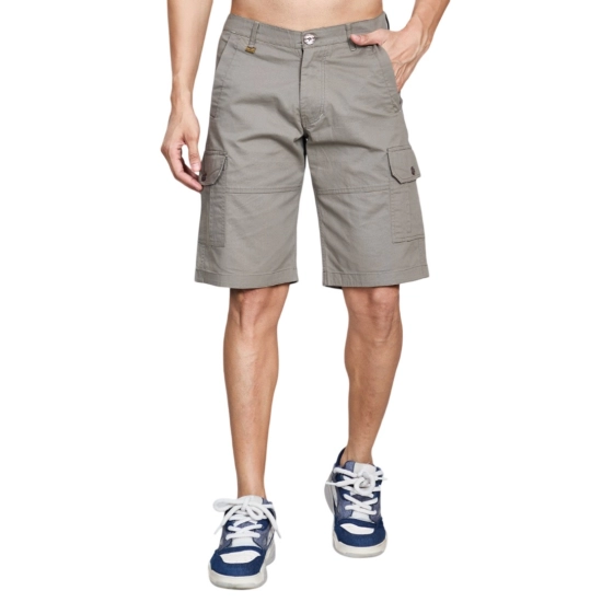 Generic Men's Casual Cotton Solid Knee Length Cargo Shorts (DarkGrey) Generic Men's Casual Cotton Solid Knee Length Cargo Shorts (DarkGrey)