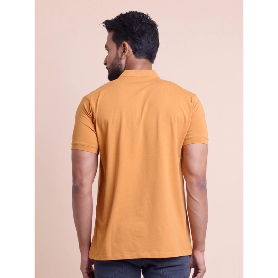 Generic Men's Casual Cotton Solid Half Sleeve Mandarin Collar T-Shirt (Brown) Generic Men's Casual Cotton Solid Half Sleeve Mandarin Collar T-Shirt (Brown)