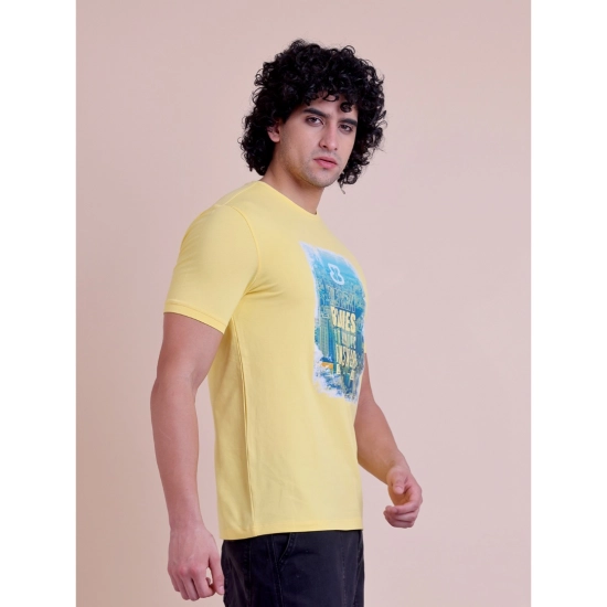 Generic Men's Casual Cotton Printed Half Sleeve Round Neck T-Shirt (Lemon) Generic Men's Casual Cotton Printed Half Sleeve Round Neck T-Shirt (Lemon)