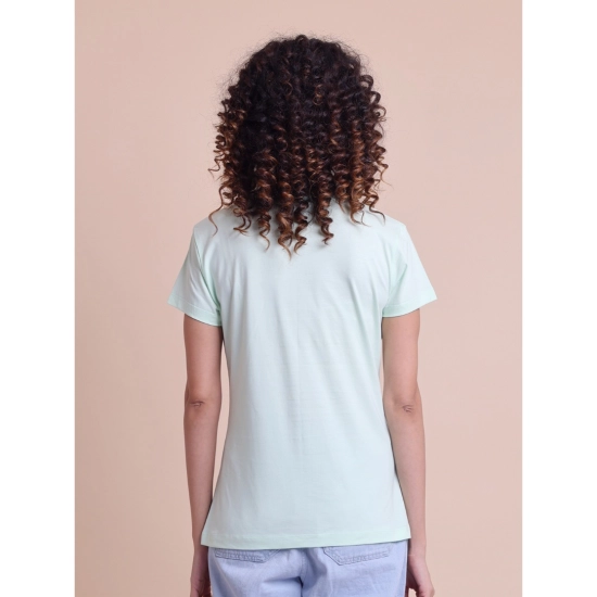 Generic Women's Casual Cotton Printed Half Sleeve Round Neck T-Shirt (Mint) Generic Women's Casual Cotton Printed Half Sleeve Round Neck T-Shirt (Mint)