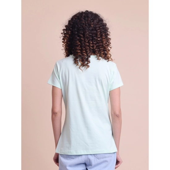 Generic Women's Casual Cotton Printed Half Sleeve Round Neck T-Shirt (MintGreen) Generic Women's Casual Cotton Printed Half Sleeve Round Neck T-Shirt (MintGreen)
