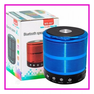 Generic Plastic Rubber Wireless WS887 Bluetooth Speaker (Blue)