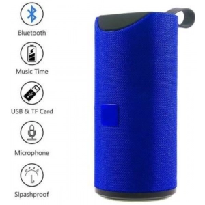 Generic Plastic Rubber Wireless TG113 Bluetooth Speaker (Blue)