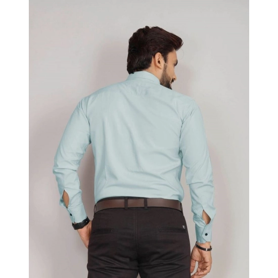 Generic Men's Casual Cotton Solid Full Sleeve Shirt (Aqua) Generic Men's Casual Cotton Solid Full Sleeve Shirt (Aqua)