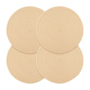 Generic Cotton Dining Table Round Placemat Mats Set of 4 (Cream) Generic Cotton Dining Table Round Placemat Mats Set of 4 (Cream)