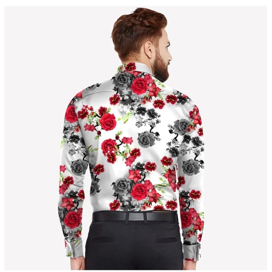 Generic Men's Casual Viscose Rayon Printed Full Sleeve Collar Shirt (Multicolor) Generic Men's Casual Viscose Rayon Printed Full Sleeve Collar Shirt (Multicolor)