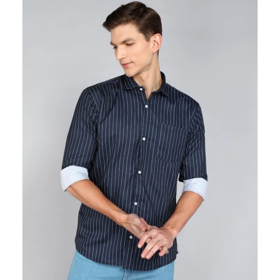 Generic Men's Casual Viscose Rayon Striped Full Sleeve Collar Shirt (Light Blue) Generic Men's Casual Viscose Rayon Striped Full Sleeve Collar Shirt (Light Blue)