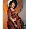 Generic Women's Banarasi Silk Woven Saree With Unstitched Blouse 5.5Mtr (Maroon)