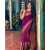 Generic Women's Banarasi Silk Woven Saree With Unstitched Blouse 5.5Mtr (Majenta)