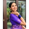 Generic Women's Banarasi Silk Woven Saree With Unstitched Blouse 5.5Mtr (Lavender)