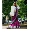 Generic Women's Banarasi Silk Woven Saree With Unstitched Blouse 5.5Mtr (Majenta)