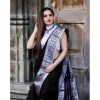 Generic Women's Banarasi Silk Woven Saree With Unstitched Blouse 5.5Mtr (Black)