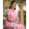 Generic Women's Banarasi Silk Woven Saree With Unstitched Blouse 5.5Mtr (Pink)