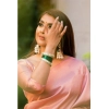 Generic Women's Banarasi Silk Woven Saree With Unstitched Blouse 5.5Mtr (Light Pink)