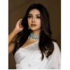Generic Women's Cotton Printed Saree With Unstitched Blouse 5.5Mtr (white)