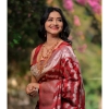Generic Women's Banarasi Silk Woven Saree With Unstitched Blouse 5.5Mtr (Red)