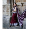 Generic Women's Banarasi Silk Woven Saree With Unstitched Blouse 5.5Mtr (Maroon)