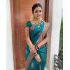 Generic Women's Banarasi Silk Woven Saree With Unstitched Blouse 5.5Mtr (Sky Blue)