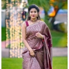 Generic Women's Banarasi Silk Woven Saree With Unstitched Blouse 5.5Mtr (Wine)
